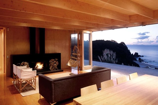 Interiorul casei de vacanță din Noua Zeelandă (Foto: One Kind Design)