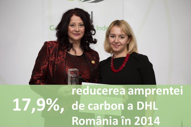 17,9%, reducerea amprentei de carbon a DHL România în 2014