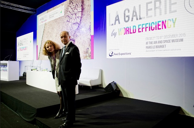 Vizita lui Laurent Fabius la pavilionul soluțiilor de la COP21 (Foto: Benjamin Géminel)