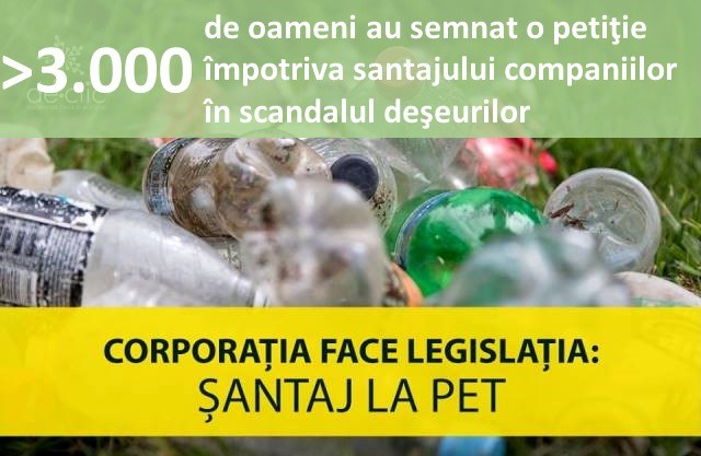 >3.000 de oameni au semnat o petiție împotriva santajului companiilor în scandalul deșeurilor