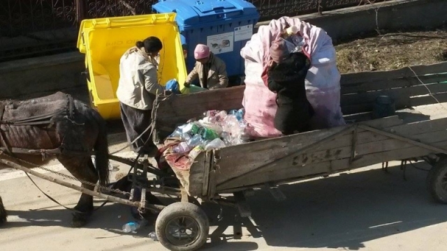 2 tone de PET-uri, confiscate de Poliția Tîrgu Mureș de la oamenii străzii