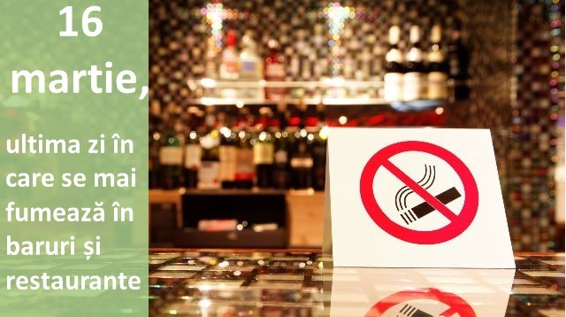 16 martie, ultima zi în care se mai fumează în baruri și restaurante