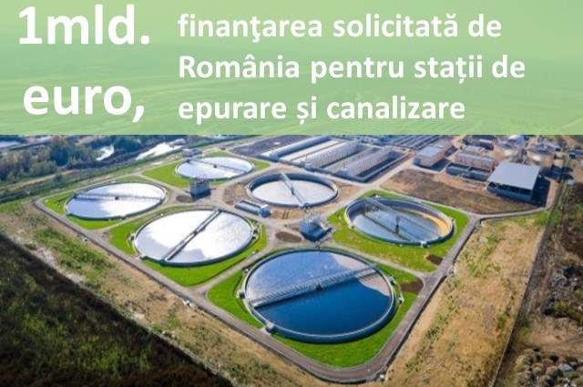 1mld. euro, finanțarea solicitată de România pentru stații de epurare și canalizare
