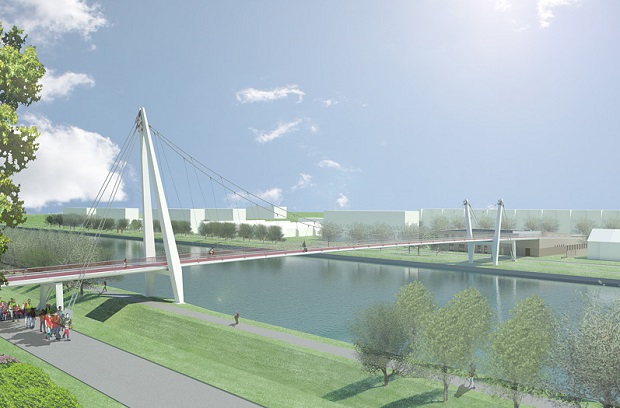 Un pod din Olanda are dublă utilizare: pistă pentru bicicliști și acoperiș verde pentru o școală