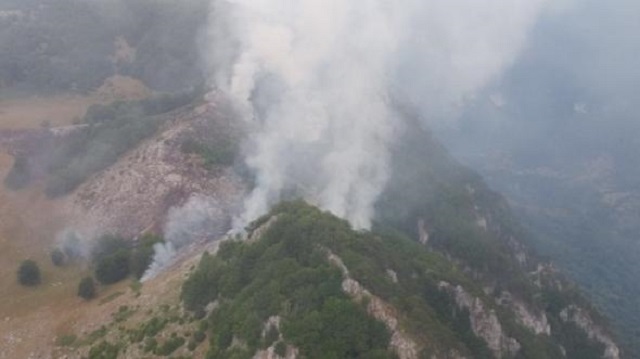 Incendiul de vegetație din Parcul National Domogled nu a fost stins. ISU Mehedinți: „preconizăm că astăzi o să reușim să-l stingem”