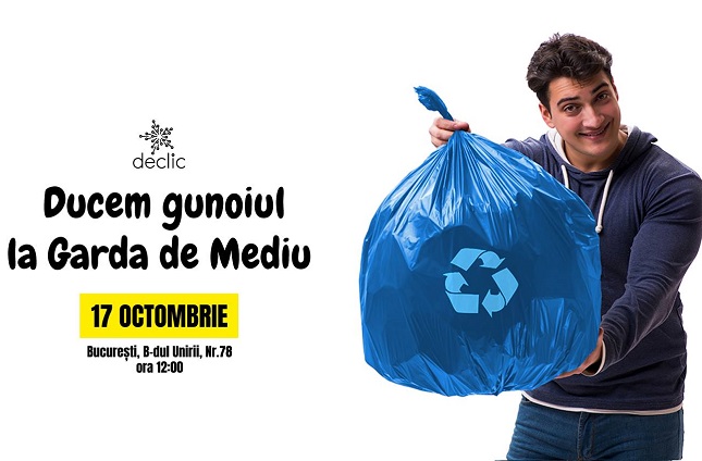 Protest Declic: „Ducem deșeurile reciclabile la Garda de Mediu”