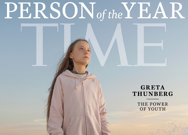 Revista Time a votat-o pe Greta Thunberg „Omul Anului 2019”