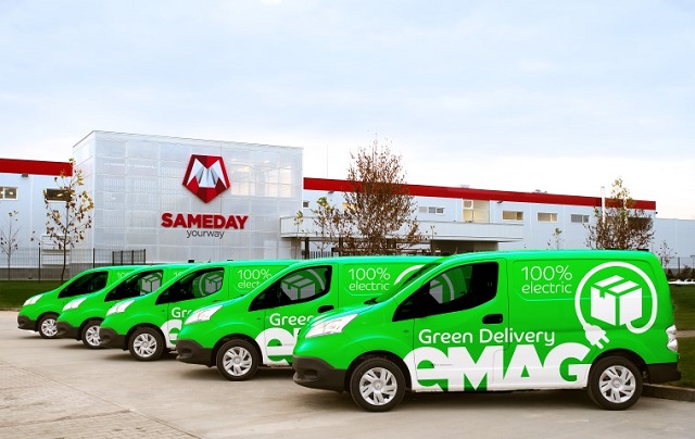 eMAG, lansează, în premieră pentru piața românească, serviciul de livrări cu mașini electrice