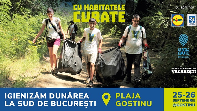 25 – 26 septembrie, acțiune de ecologizare a Dunării, la sud de București