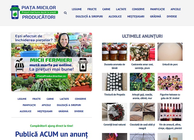O companie românească a lansat o platformă care conectează consumatorii cu micii producători locali de legume şi fructe