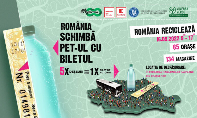 Premieră în Săptămâna Europeană a Mobilității: România Schimbă PET-ul cu biletul