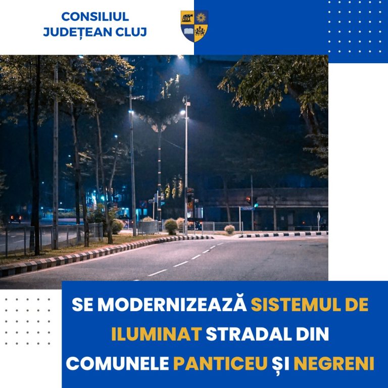 Județul Cluj implementează un sistem de iluminat stradal eficent energetic în comune