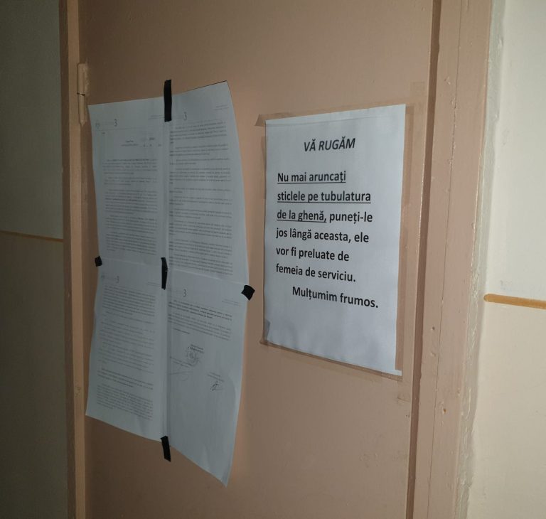 Foto: Anunț desființare ghene/Green Report
