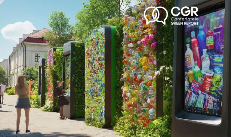 Foto: Instalație cu ambalaje reciclabile, ©Green Report
