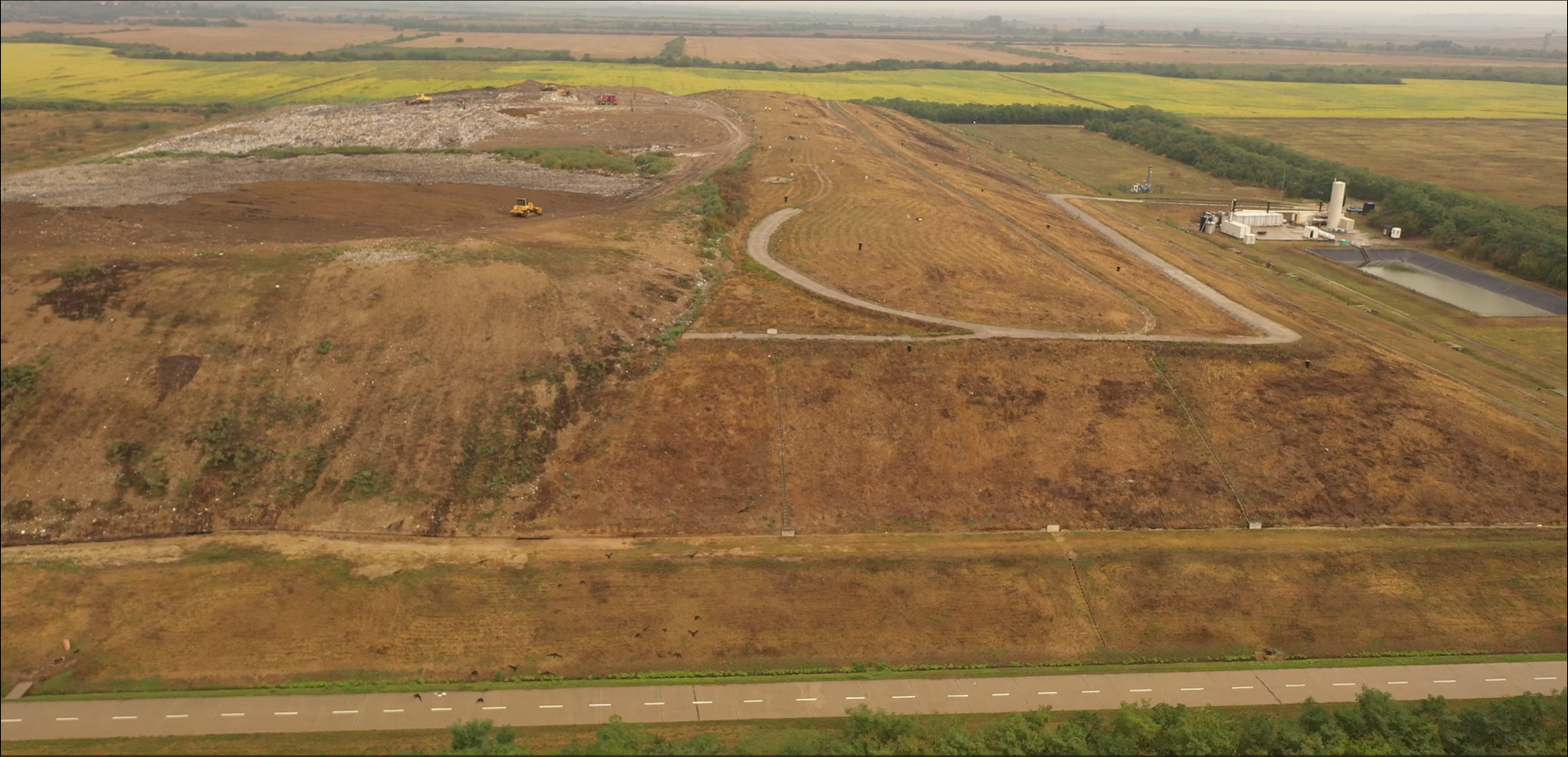 Foto: Vedere aeriana de la Ghizela - celule si statie tratare levigatSursa: RETIM