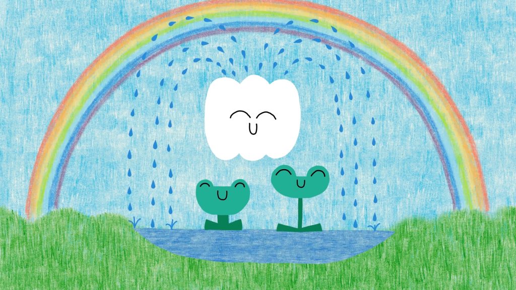 Coperta filmului pentru copii Lacrimile Micului Nor, regizat de Anya Ru și Masha Rumyantseva