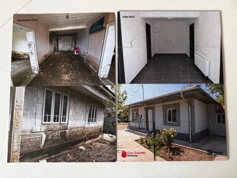Foto: Puzzle - Reconstrucția comunităților vulnerabile Sursa: Fundația Coca Cola și Habitat for Humanity România